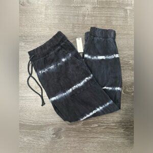 Cloth & Stone Anthropologie Large Gray White Tie Dye Joggers